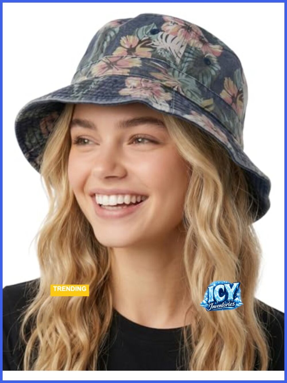 Reversible Cotton Bucket Hat Floral 90s Vintage Fisherman Outdoor